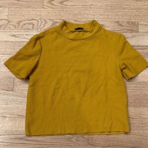 Zara Mustard Short Sleeve Top